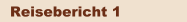 Reisebericht 1